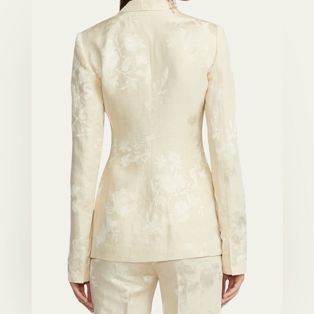 Ralph Lauren Resort ‘24 Collection Parker Floral Jacquard Single-Breasted Jacket - Picture 5 of 17